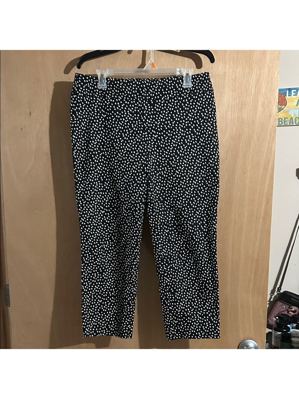 LOFT Black and White Patterned Pants
